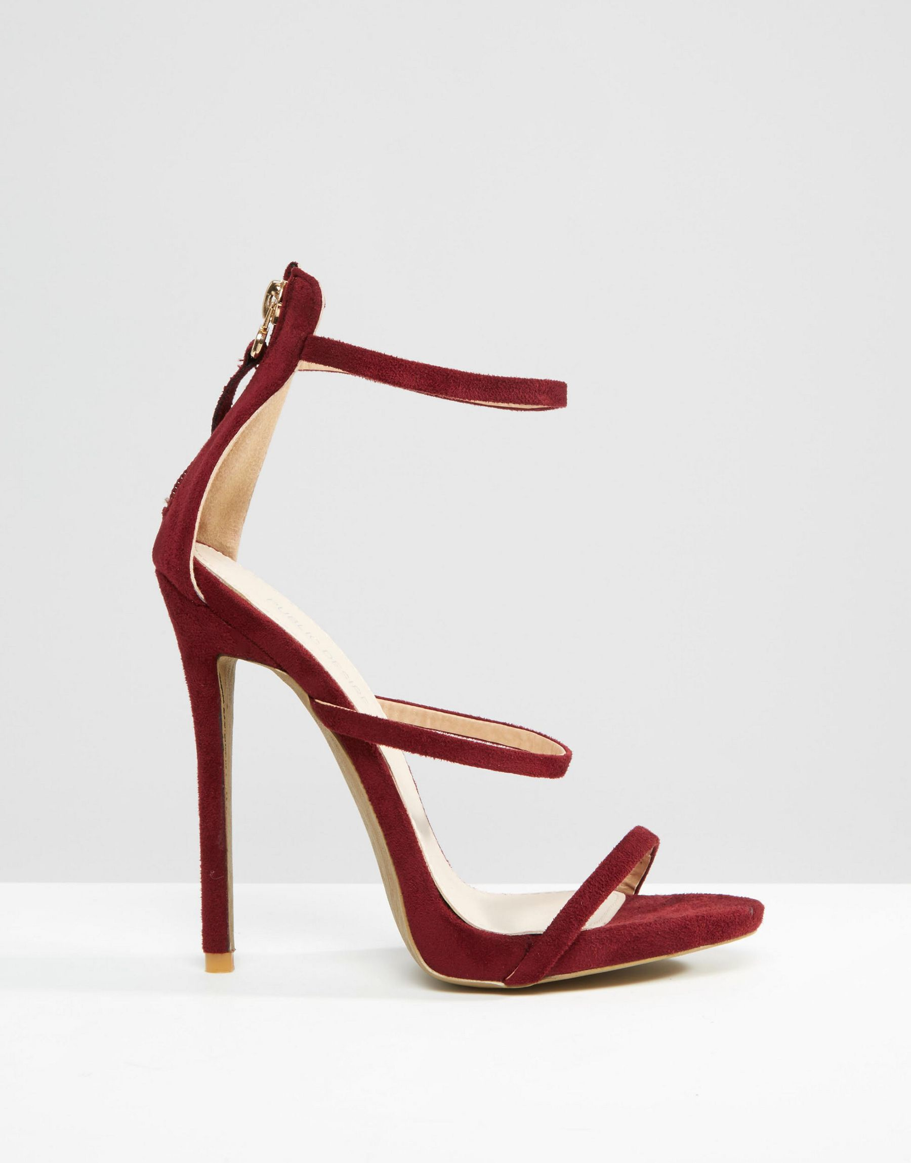 Burgundy strappy heels cheap